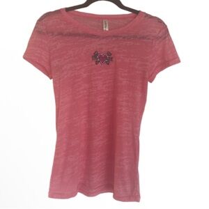 Bad girl Pink burnout  Women's Top